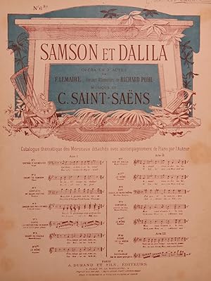Image du vendeur pour SAINT-SANS Camille Samson et Dalila No 6 Chant Piano ca1900 mis en vente par partitions-anciennes