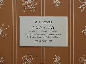 Immagine del venditore per SOMIS G. B. Sonate R mineur Flte  bec ou Violon Piano 1957 venduto da partitions-anciennes