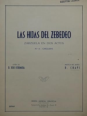 Seller image for CHAPI Ruperto Las Hijas del Zebedeo No 8 Chant Piano 1955 for sale by partitions-anciennes