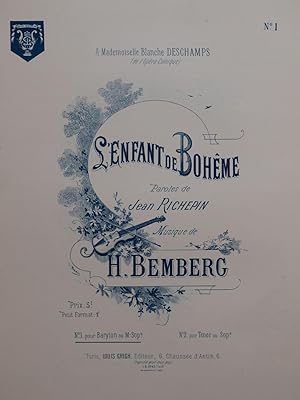 Seller image for BEMBERG H. L'enfant de Bohme Chant Piano 1887 for sale by partitions-anciennes