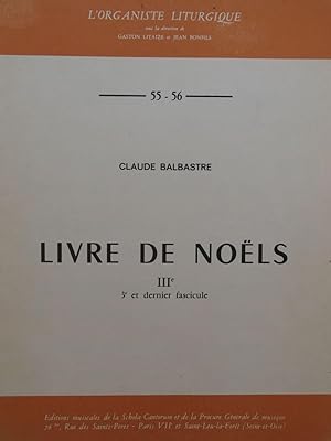 BALBASTRE Claude Livre de Noëls No 3 Orgue