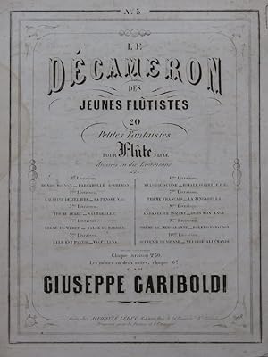 Imagen del vendedor de GARIBOLDI Giuseppe Le Dcameron No 5 Flte solo ca1858 a la venta por partitions-anciennes