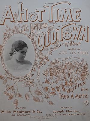 Seller image for METZ Theo A Hot Time in the Old Town Chant Piano 1896 for sale by partitions-anciennes