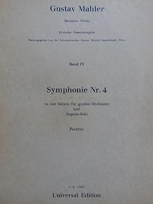 MAHLER Gustav Symphonie No 4 Orchestre 1963