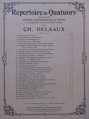 Imagen del vendedor de MESSAGER Andr Chanson de Fortunio Trio Piano Violon Violoncelle ca1905 a la venta por partitions-anciennes