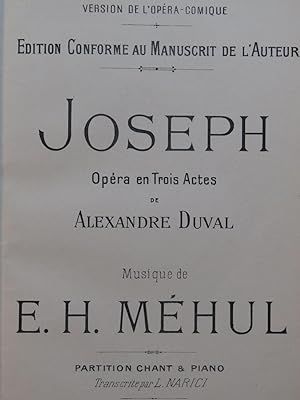 Image du vendeur pour MHUL E. N. Joseph Piano Chant Opra mis en vente par partitions-anciennes