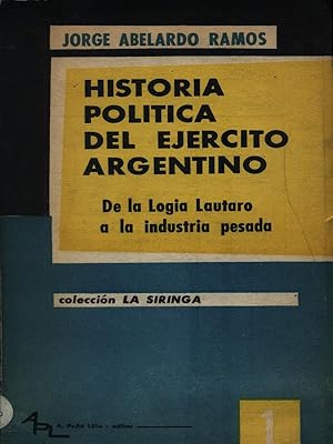 Immagine del venditore per Historia politica del ejercito argentino 1 venduto da Librodifaccia