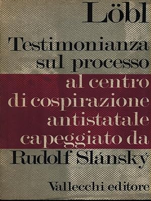 Imagen del vendedor de Testimonianza sul processo Slansky a la venta por Librodifaccia