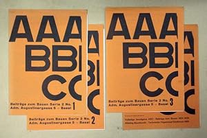 Imagen del vendedor de ABC - Beitrge zum Bauen. Contributions on Building. 1924 - 1928 (Serie 1: Nr. 1 ? 6 (1 Doppelheft) in 5 Heften; Serie 2: 1 ? 4). a la venta por antiquariat peter petrej - Bibliopolium AG
