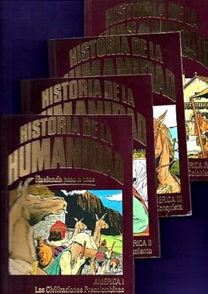 Seller image for HISTORIA DE LA HUMANIDAD. N 33, 34, 35 y 36. AMERICA. I: Las civilizaciones precolombinas. II: El Descubrimiento. III: La Conquista. IV: La Amrica Colonial. (4 tomos) for sale by Librera DANTE