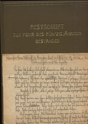 Bild des Verkufers fr Festschrift zur Erinnerung an die Feier des fnfzigjhrigen Bestandes der K. K. Staats - Realschule im IV. Bezirke in Wien. (vormals Wiedner Kommunal-Oberrealschule). Hrsg. v. Jubilums-Exekutivkomitee. zum Verkauf von Antiquariat Buchseite