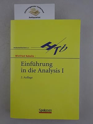 Seller image for Einfhrung in die Analysis I . for sale by Chiemgauer Internet Antiquariat GbR
