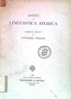 Imagen del vendedor de Saggi di linguistica storica, scritti scelti. Manuale storico della lingua latina a la venta por books4less (Versandantiquariat Petra Gros GmbH & Co. KG)