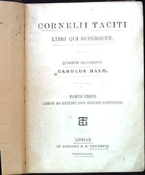 Seller image for Cornelii Taciti Libri Qui Supersunt. for sale by books4less (Versandantiquariat Petra Gros GmbH & Co. KG)