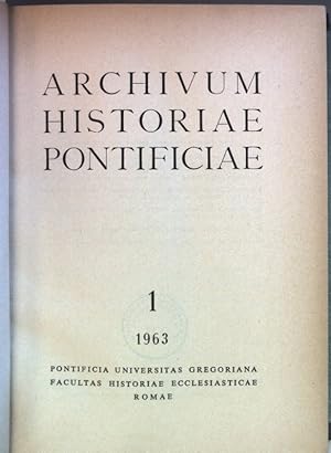 Seller image for Die unmittelbaren Auswirkungen des Konzils von Trient auf Indien - in: Archivum Historiae Pontificiae Vol. 1 (1963). for sale by books4less (Versandantiquariat Petra Gros GmbH & Co. KG)