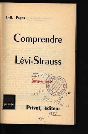 Image du vendeur pour Comprendre Levi-Strauss. mis en vente par Antiquariat Bookfarm