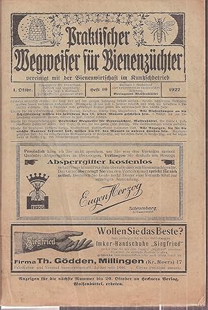 Bild des Verkufers fr Praktischer Wegweiser fr Bienenzchter Jahr 1927 Heft 10 (Oktober) zum Verkauf von Clivia Mueller