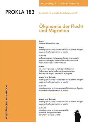 Imagen del vendedor de konomie der Flucht und Migration a la venta por Versandbuchhandlung Kisch & Co.