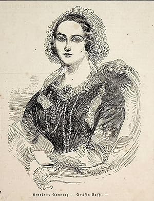 Bild des Verkufers fr SONTAG, Henriette Sontag (1806-1854), deutsche Sngerin und Schauspielerin, ca. 1850 zum Verkauf von ANTIQUARIAT.WIEN Fine Books & Prints