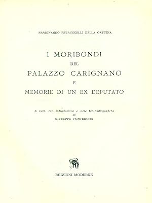 Image du vendeur pour I moribondi del palazzo Carignano mis en vente par Librodifaccia