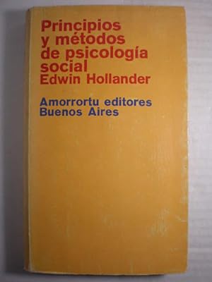 Seller image for Principios y mtodos de psicologa social for sale by Librera Antonio Azorn