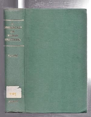 Seller image for A Commentary on Pitman Shorthand for sale by Laura Books