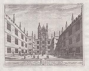 "Les Auditoires publics de l'universite d'Oxford" - Bodleian Library Old Schools Quad Oxford Univ...