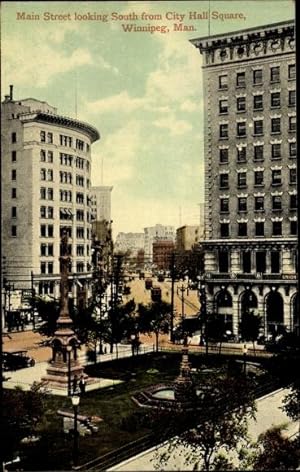 Seller image for Ansichtskarte / Postkarte Winnipeg Manitoba Kanada, Main street looking South from City Hall Square for sale by akpool GmbH