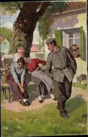 Bild des Verkufers fr Ansichtskarte / Postkarte Der Blindgnger, Frauen lachen Soldaten aus, Immer Fachmann, I. WK zum Verkauf von akpool GmbH