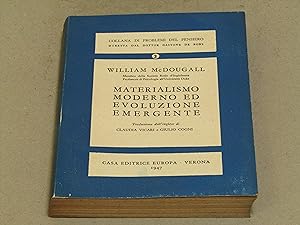 William McDougall. Materialismo moderno ed evoluzione emergente volume 3