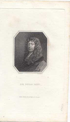 Imagen del vendedor de Portrt. Brustbild. Kupferstich von E. Scriven nach Lelys Selbstbildnis, ca. 20 x 8 cm, 1810. a la venta por Antiquariat Michael Eschmann