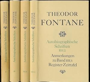 Autobiographische Schriften. 4 Bände. Herausgegeben von Gotthard Erler, Peter Goldammer und Joach...
