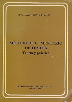 Seller image for Mtodo de comentario de textos. Teora y prctica for sale by Librera Dilogo