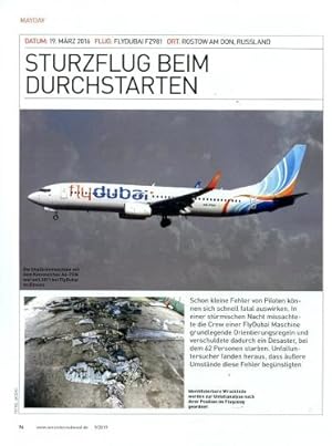 Immagine del venditore per Sturzflug beim Duchstarten, Der Absturz der FlyDubai FZ981 vom 19.3.2016 venduto da Antiquariat Lindbergh