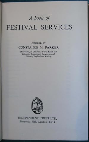 Seller image for A Book of Festival Services for sale by Hanselled Books