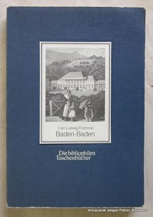 Imagen del vendedor de Baden und seine Umgebungen. Neudruck der Ausgabe Karlsruhe 1843. Dortmund, Harenberg, 1979. Kl.-8vo. Mit zahlreichen ganzseitigen u. 1 ausfaltbaren Illustration nach Stahlstichen. 150 (statt 152) S., 4 Bl. Or.-Kart.; Kanten leicht berieben. (Die bibliophilen Taschenbcher, 98). (ISBN 3883790982). - Vortitel entfernt, sonst gutes Exemplar. a la venta por Jrgen Patzer