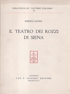 Bild des Verkufers fr Il teatro dei Rozzi di Siena zum Verkauf von Librodifaccia