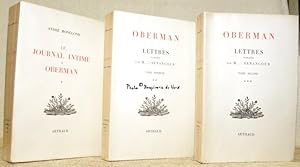 Image du vendeur pour Oberman. Texte original de 1804 prcd du Journal intime d'Oberman par Andr Monglond. 3 Volumes. mis en vente par Bouquinerie du Varis