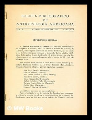 Imagen del vendedor de Boletn de antropologa americana - Enero a Septiembre 1938 a la venta por MW Books