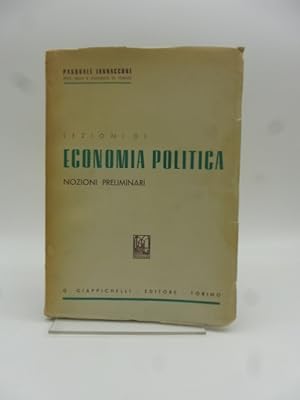 Bild des Verkufers fr Lezioni di economia politica. Nozioni preliminari zum Verkauf von Coenobium Libreria antiquaria