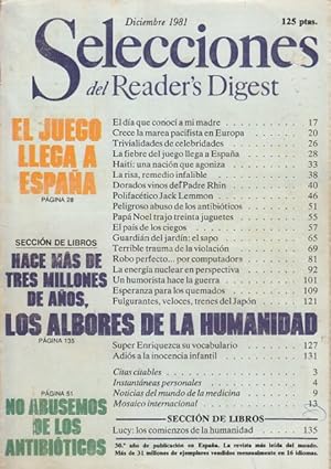 Imagen del vendedor de SELECCIONES DEL READER'S DIGEST N 493. DICIEMBRE DE 1981 a la venta por Librera Vobiscum