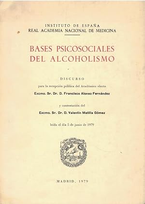 Immagine del venditore per Bases psicosociales del alcoholismo venduto da Librera Dilogo