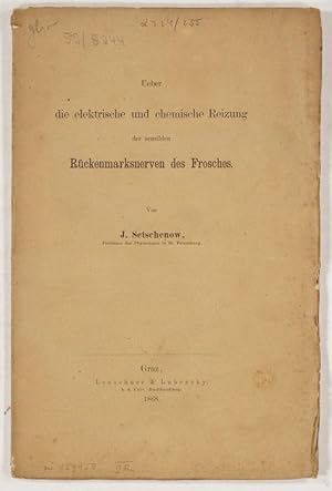 Bild des Verkufers fr Ueber die elektrische und chemische Reizung der sensiblen Rckenmarksnerven des Frosches. zum Verkauf von Antiq. F.-D. Shn - Medicusbooks.Com