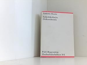 Seller image for Subjektkritische Diskurstheorie. Narratologische Textanalysen von "Erlebnisgeschichten" in der neuen deutschen Frauenpresse am Beispiel von "Emma" und "Meine Geschichte" Narratologische Textanalysen von "Erlebnisgeschichten" in der neuen deutschen Frauenpresse am Beispiel von "Emma" und "Meine Geschichte" for sale by Book Broker