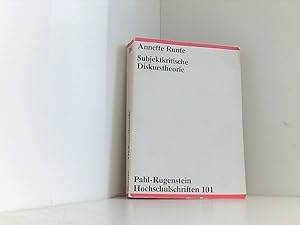 Seller image for Subjektkritische Diskurstheorie. Narratologische Textanalysen von "Erlebnisgeschichten" in der neuen deutschen Frauenpresse am Beispiel von "Emma" und "Meine Geschichte" Narratologische Textanalysen von "Erlebnisgeschichten" in der neuen deutschen Frauenpresse am Beispiel von "Emma" und "Meine Geschichte" for sale by Book Broker