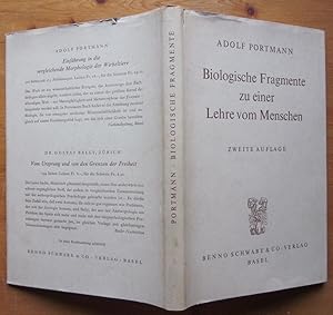 Seller image for Biologische Fragmente zu einer Lehre vom Menschen. for sale by Antiquariat Roland Ggler