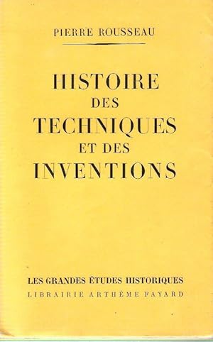 Histoire Des Techniques et Des Inventions