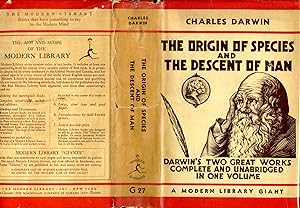 THE ORIGIN OF SPECIES and THE DESCENT OF MAN: (ML# G27, 1936, FIRST MODERN LIBRARY EDITION, ML#G2...
