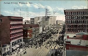 Imagen del vendedor de Ansichtskarte / Postkarte Winnipeg Manitoba Kanada, Portage Avenue a la venta por akpool GmbH