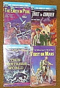 Seller image for D-205: The Earth in Peril / Who Speaks of Conquest?; D-215: Three to Conquer / Doomsday Eve; D-223: This Fortress World / the 13th Immortal; D-233: First on Mars; for sale by Virtual Books